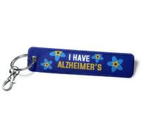 FizzyButton Gifts I Have Alzheimer's Dementia Awareness Silver Tone Key Ring Keyring Luggage Tag