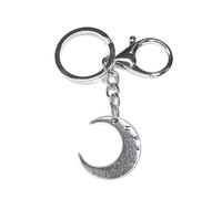 FizzyButton Gifts I love you to the moon and back silver tone keyring and lobster clasp