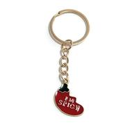 FizzyButton Gifts I'm Spicy Chilli Pepper Keyring Key Ring with Enamel Charm and Gold Tone Keychain