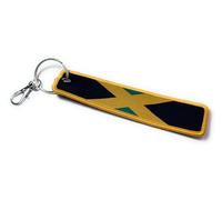 FizzyButton Gifts Jamaica Jamaican Flag Keyring Key Ring Luggage Tag with Lobster Clasp