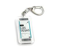 FizzyButton Gifts Las Vegas Tickets Keyring Key Ring with Acrylic Charm