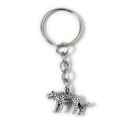 FizzyButton Gifts Leopard Charm Keyring Key Ring with Silver Tone Keychain