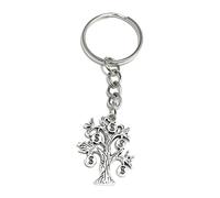 FizzyButton Gifts Money Tree Keyring Key Ring with Silver Tone Charm and Silver Tone Keychain