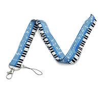 FizzyButton Gifts Music Piano Keyboard ID Neck Lanyard with Lobster Clasp