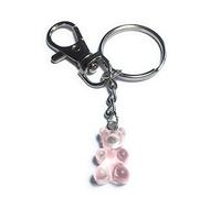 FizzyButton Gifts palest pink translucent jelly baby gummy bear charm keyring key ring keychain