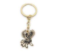 FizzyButton Gifts Phoenix Keyring Key Ring with Enamel Charm and Gold Tone Keychain