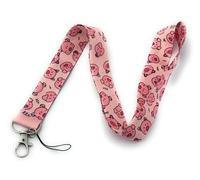 FizzyButton Gifts Pink Pig ID Neck Lanyard with Lobster Clasp