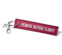 FizzyButton Gifts Remove Before Flight Keyring Key Ring Luggage Tag with Lobster Clasp and Aeroplane Charm