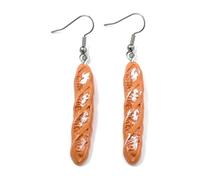 FizzyButton Gifts Resin Baguette Charm Drop Earrings with Surgical Steel Ear Wires and Organza Gift Bag
