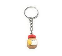 FizzyButton Gifts Resin Peanut Butter Jar Charm Keyring Key Ring with Silver Tone Keychain