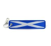 FizzyButton Gifts Scotland Scottish Flag Keyring Key Ring Luggage Tag with Lobster Clasp