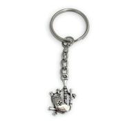 FizzyButton Gifts Scottish Bagpipes Charm Keyring Key Ring with Silver Tone Keychain