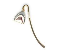 FizzyButton Gifts Shark Jaws Gold Tone Mini Bookmark with Enamel Detail in Gift Bag