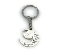 FizzyButton Gifts Son I Love You To The Moon and Back Keyring Key Ring