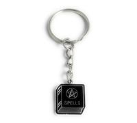 FizzyButton Gifts Spell Book Keyring Key Ring with Enamel Charm and Silver Tone Keychain