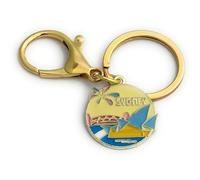 FizzyButton Gifts Sydney Australia Gold Tone Keyring Key Ring and Lobster Clasp with Enamel Charm