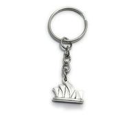 FizzyButton Gifts Sydney Opera House Charm Keyring Key Ring with Silver Tone Keychain