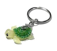 FizzyButton Gifts Turtle Tortoise Key Ring Keyring with Resin Charm and Silver Tone Keychain