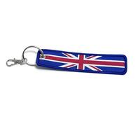 FizzyButton Gifts United Kingdom Union Jack Flag Keyring Key Ring Luggage Tag with Lobster Clasp