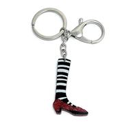 FizzyButton Gifts Wicked Witch of the West Ruby Slipper Keyring Key Ring and Lobster Clasp with Acrylic Charm