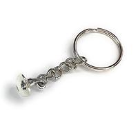FizzyButton Gifts Witches' Wizard's Hat Keyring Key Ring with Silver Tone Charm and Silver Tone Keychain