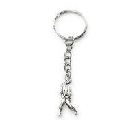 FizzyButton Gifts Zombie Keyring Key Ring with Silver Tone Charm and Silver Tone Keychain