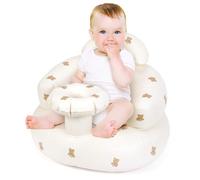 Fizzyo Inflatable Baby Seat with Tray, Inflatable Baby Chair for Babies 3 Months & Up, Blow Up BabyChair for Entertaining, Infant Back Support Floor Seat for Baby Sitting Up with Built in Air Pump