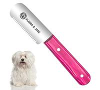 FJ Professional Stripping Knife, Right handed, 3 inch blade (Stainless Steel) (Coarse, Pink)