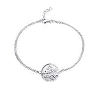FJ Saint Christopher Bracelet 925 Sterling Silver St Christopher Bracelet for Men Women Religious Protector Talisman