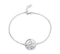 FJ Saint Christopher Bracelet 925 Sterling Silver St Christopher Bracelet for Women Religious Protector Talisman
