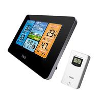 FJ3373, FJ3373 Multifunction Digital Weather Station LCD Alarm Clock Indoor Outdoor Weather Forecast Barometer Thermometer Hygrometer with Wireless Outdoor Sensor USB Power Cord