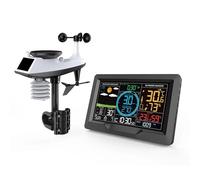 FJ3390A Professional Weather Station Temperature Humidity Wind Speed & Rainfall Detection Multifunctional Weather Forecast Clock