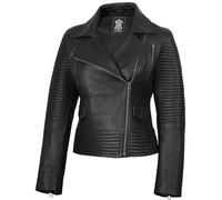 fjackets Disc womens Leather Motorcycle Jacket - Real Lambskin Soft Durable & Stylish Leather Jacket - Gal-G | [1301823] M