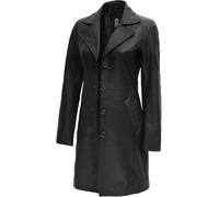 fjackets Lambskin Leather 3/4 Coat - A Fusion of Timeless Style & Modern Sophistication for Women | [1514275] Bryson Black, XL