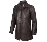 fjackets Mens Leather Jackets - Distressed Brown Leather 3/4 Jacket Mens Real Leather Jackets For Men | [1500033] Suprnaturl RubOff, M