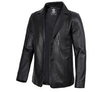 fjackets Premium Men's Leather Blazer - Classic Style, Lightweight Design, Genuine Lambskin, Perfect for Business and Special Occasions | [1114195] XL