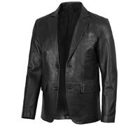 fjackets Premium Men's Leather Blazer - Classic Style, Lightweight Design, Genuine Lambskin, Perfect for Business and Special Occasions | [1505206] 2XL