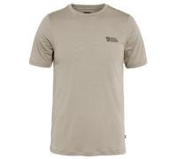 Fjall Raven - Lightweight merino wool hiking T-shirt - Abisko Wool Logo SS M Light Fossil for Men in Wool - Size XL - Beige Beige XL