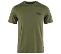Fjällräven - Abisko Wool Logo S/S - Merino shirt size XS, green