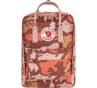 Fjällräven backpack laptop backpack with laptop compartment Kånken Graphics Laptop 15" 16L Chalk Rose - Hidden Animals red