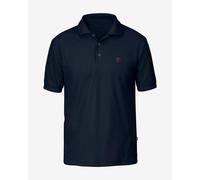 Fjällräven Crowley Pique Short Sleeve Polo Shirt Navy Blue - S