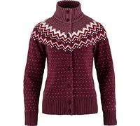 Fjällräven F84148-356 Övik Knit Cardigan, Women, Dark Garnet, L Burgundy