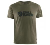 FJALLRAVEN Men's Logo T-shirt M T Shirt, Dark Olive, XS