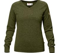 Fjällräven Greenland Women Sörm Land V-Neck Sweater, Dark Olive, L