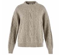Fjällräven Övik Cable Knit Sweatshirt Beige L Woman