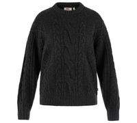 Fjällräven Övik Cable Knit Sweatshirt Black M Woman