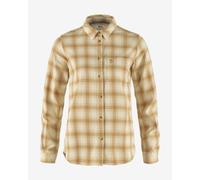 Fjällräven Övik Flannel Long Sleeve Shirt Cream White Beige Women - M