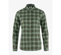 Fjällräven Övik Flannel Long Sleeve T-Shirt Green Patina Women - M