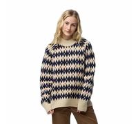Fjällräven Övik Jacquard Knit Sweatshirt Beige S Woman