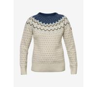 Fjällräven Övik Knit Long-Sleeved Sweater White Blue Brown - L